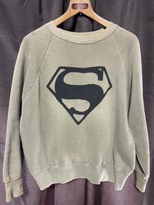 1970年代 SUPERMAN スーパーマン ヴィンテージ スウェット(Wilson ウィルソン／染み込み)／映画 ムービーTシャツ／アメコミ DCコミックス