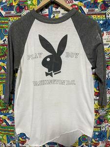 1980年代? ヴィンテージ PLAYBOY プレイボーイ Tシャツ／バニーヘッド／ラビットヘッド／パキ綿／バンドT／ロックT／ツアーT／vintage