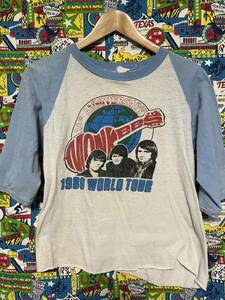 1980年代 ヴィンテージ MONKEES モンキーズ ツアーTシャツ／パキ綿／バンドT／バンT／ロックT／ツアーT／vintage／ムービーT／映画