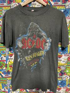 1980年代 ヴィンテージ MONSTER OF ROCK モンスターズオブロック／AC/DC VAN HALEN Tシャツ／パキ綿／バンドT／バンT／ロックT／ツアーT