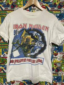 1990年代 ヴィンテージ IRON MAIDEN アイアンメイデン×ANTHRAX アンスラックス バンドTシャツ／パキ綿／バンT／ロックT／ツアーT／vintage