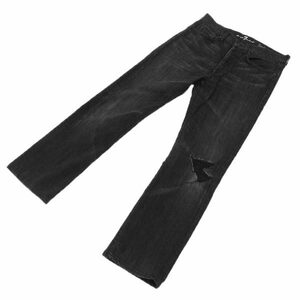 [D00429] Семь четыре всех всех человек доброй урона черная джинсовая ткань 29
