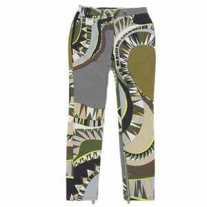 ◆未使用◆ エミリオプッチ EMILIO PUCCI プッチ柄 パンツ デニム size34 国内正規 プッチジャパン レディース [283018]