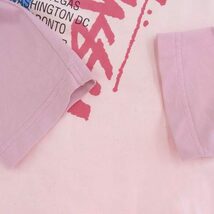 【最終処分】 ステューシー STUSSY コットン ラグラン Tシャツ メンズ レディース ホワイト×ピンク sizeS [Y02806]_画像4