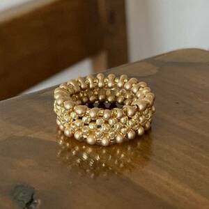 10-12 number beads ring faru fur re. simple ring mat gold group 