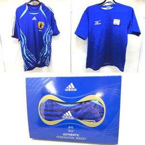 ♪adidas アディダス mizuno ミズノ H8621 OSAKA 2007 ユニフォーム 2着セット Mサイズ 半袖 スポーツウェア サッカー 中古品♪G20634