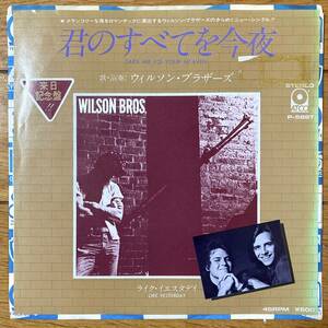 ■ウィルソン・ブラザーズ■君のすべてを今夜■Wilson Bros.■Take Me To Your Heaven / Like Yesterday■P-564A■AOR■EP