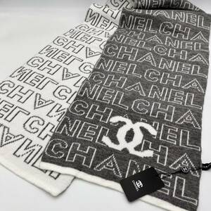 CHANEL シャネル ショール　ストール　マフラー　ココマーク　グレー　海外並行輸入