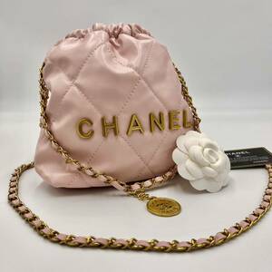 CHANEL シャネル 22ミニバッグ ショルダー チェーン ブラック ライトピンク　ピンク　海外並行輸入　ショルダーバッグ　トートバッグ 