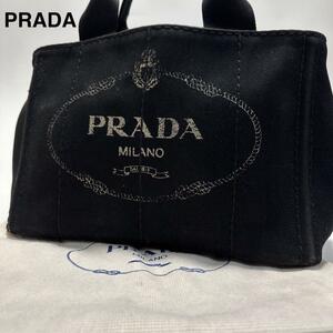 421【美品】プラダ PRADA　ミニカナパ　Sサイズ　ブラック　黒　三角ロゴ　ハンドバッグ　トートバッグ