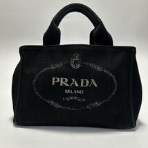 421【美品】プラダ PRADA　ミニカナパ　Sサイズ　ブラック　黒　三角ロゴ　ハンドバッグ　トートバッグ_画像2