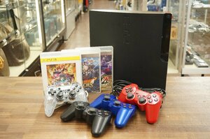 1円スタート!! SONY/ソニー プレイステーション3＋ソフト 本体 CECH-3000A ブラック/黒 PlayStation3 PS3 ゲーム機 家庭用 動作確認済み