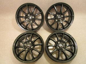 A-TECH MiD SCHNEIDER 15インチ アルミホイール 4本 15×5.5J 4H +40 PCD100 中古美品