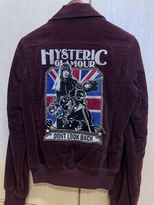 ヒステリックグラマー ベロア ブルゾン hysteric glamour スウィングトップ　メンズXS-Sサイズ相当