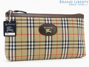  не использовался Burberry Vintage разделение рынок проверка ручная сумочка клатч ручная сумочка сумка бежевый Brown 