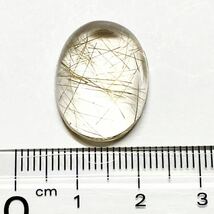 ◆綺麗◆天然ルチルクォーツ ルース◆23.837ct◆縦20.2mm×横15.5mm 厚み10.0mm◆製品制作用◆コレクション用◆_画像6