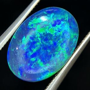 ◆地球色◆綺麗◆オーストラリア産◆天然ブラックオパールルース◆2.273ct◆縦11.2mm×横8.2mm 厚み3.9mm◆