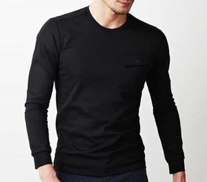 * trying on only!MICHEL KLEIN homme with pocket crew neck cut and sewn 48 size *
