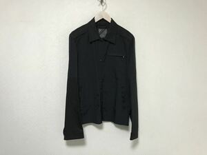 新品未使用本物ヴェリーVERRIナイロン長袖シャツジャケットサーフワークアメカジビジネススーツXL黒ブラック50アルバニア製