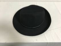 本物イタリア製MADEINITALYウールデカビッグ中折れハット帽子ボウシメンズレディースサーフアメカジビジネススーツ黒ブラック62_画像5