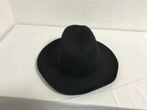 本物ハッツアンドドリームスHATS&DREAMSウール中折れハット帽子ボウシメンズレディースアメカジビジネススーツ黒ブラックイタリア製_画像4