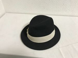  genuine article be tea nabettina wool soft hat hat hat prevention men's lady's American Casual business suit black black Italy made 