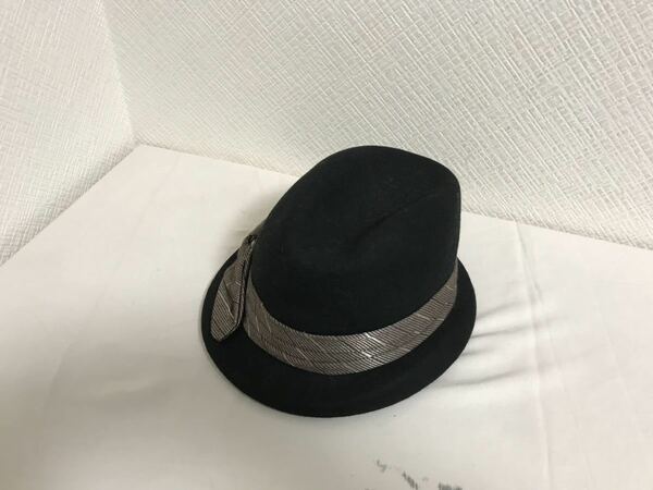 新品未使用本物グレースハットgracehatsハット帽子ボウシメンズレディースアメカジビジネススーツ黒ブラック