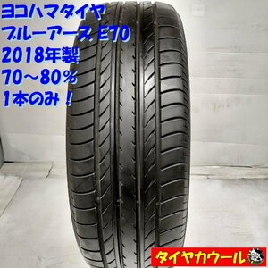 ◆配送先指定あり◆ ＜ノーマルタイヤ 1本＞ 225/60R17 ヨコハマタイヤ ブルーアース E70 2018年製 70～80％ アルファード ヴェルファイア