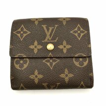 1円 外観良品 LOUIS VUITTON ルイヴィトン モノグラム Wホック 財布 ｋ582_画像1