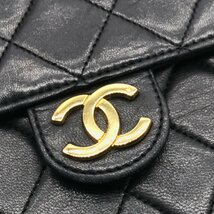 CHANEL シャネル ココマーク マトラッセ プッシュロック チェーン ショルダー バッグ ブラック 良品 a1199_画像10