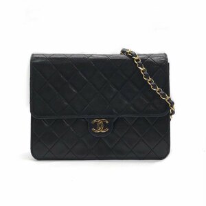 CHANEL シャネル ココマーク マトラッセ プッシュロック チェーン ショルダー バッグ ブラック 良品 a1199