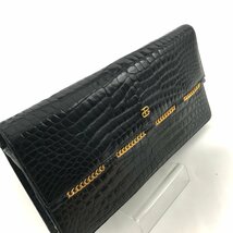 1円 良品 GUCCI グッチ GGプラス クロコ 2WAY チェーン ショルダー クラッチ バッグ ブラック k515_画像6