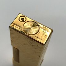 1円 超美品 dunhill ダンヒル クロスカット ローラー式 ガスライター ゴールド 着火良好 煙草グッズ 喫煙具 a1813_画像6