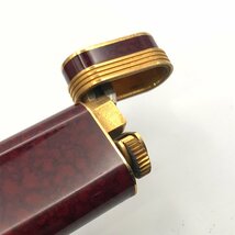 1円 美品 Cartier カルティエ トリニティ マーブル ガス ライター 煙草グッズ 喫煙具 ボルドー 着火良好 a1822_画像7