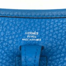 HERMES エルメス エヴリン TPM アマゾン トリヨン ブルー ザンジバル ショルダー バッグ P金具 A刻印 美品 k692_画像8