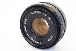 【極美品】 実写確認済み リコー RICOH XR RIKENON 50mm F2 オールドレンズ カビ くもりなく綺麗な光学 パンケーキレンズ