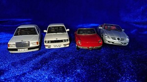 1/43 Autoart MINICHAMPS MAKE UP 4台 BMW 535i Mercedes Benz 190E SLK 2.0 Alfa Romeo 1600 Duetto オートアート メイクアップ 検 1/18 