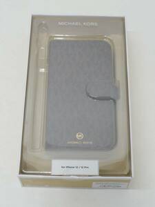 1056400C★ 【美品】MICHAEL KORS iPhone 12/12 Pro スマホケース 手帳型 マイケルコース