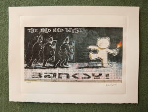 送料無料★バンクシー Banksy (The mild mild West)★限定数販売★販売証明書付属★リトグラフ 143/250★エスタンプ★超特価