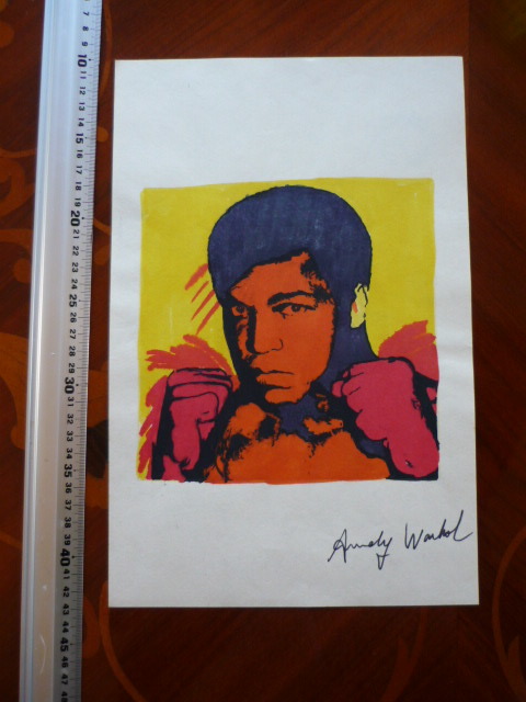 Free shipping★Andy Warhol (Muhammad Ali)★Foundation Approval Seal AW★Certificate of Sale Included★New York Store Original★Reproduction★, Artwork, Painting, acrylic, Gash