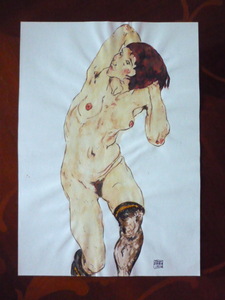 Art hand Auction Free shipping★Egon Schiele★Acrylic oil painting★Sales certificate included★Signed★Reproduction★German mark, Nazi stamp stamp ★ a6, Artwork, Painting, acrylic, Gash