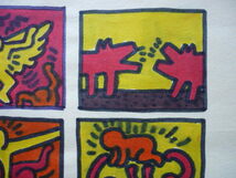 送料無料★ キース・ヘリング Haring Keith★取り扱い画廊店印あり★アクリル油彩画★模写 ★販売証明書付属★サイン入り★a17_画像5