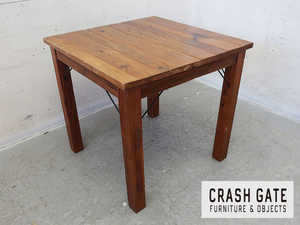 ■P761■美品■CRASH GATE/クラッシュゲート■JOHAN TABLE/ヨハン テーブル■パイン古材■ダイニングテーブル/カフェテーブル■