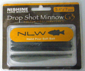 ニシネルアー(Nishine Lure Works) ドロップショットミノージェネレーション3 G3 3.4インチ Smoke Shad 2