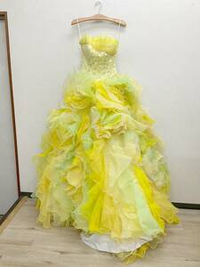 ★ドレス☆SWEET GLITTER 7T イエロー カラードレス ウェディング ブライダル