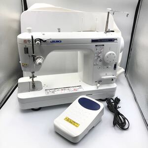 中古品 JUKI ジューキ 業務用 ミシン SL-300EX ケースカバー・ミシン針 ＃11 ボビン フットコントローラー 職業用 動作確認済②　