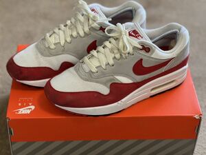 ★【美品】NIKE AIR MAX 1 ANNIVERSARY 25cm US7ホワイト×レッド ナイキ エアマックス1 アニバーサリーAIR MAX 1 90 95 極美品