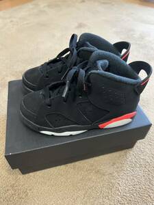 ★【美品】NIKE AIR JORDAN 6 RETRO BLACK INFRARED 2019 (TD) 15cm 384667-060 ナイキ ジョーダン6