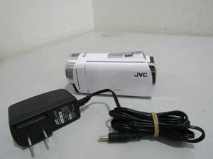 ■【55318】中古良品★JVCケンウッド　ハイビジョンメモリームービー　GZ-HM133-W　ビデオカメラ　SDカード仕様　動作　録画再生OK■