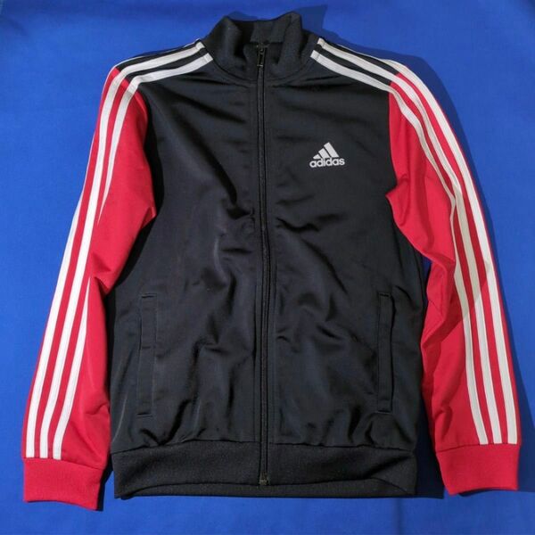 adidasジャージ上　140 赤黒